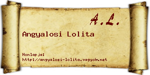 Angyalosi Lolita névjegykártya